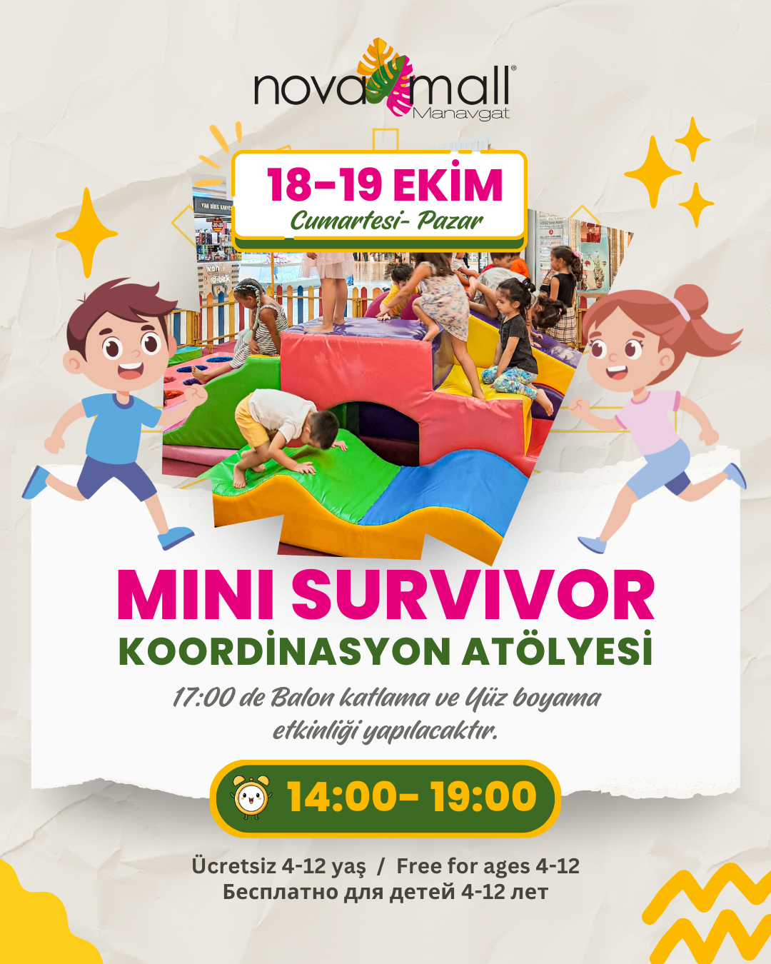 Mini Survivor Koordinasyon Atölyesi Novamall AVM’de!